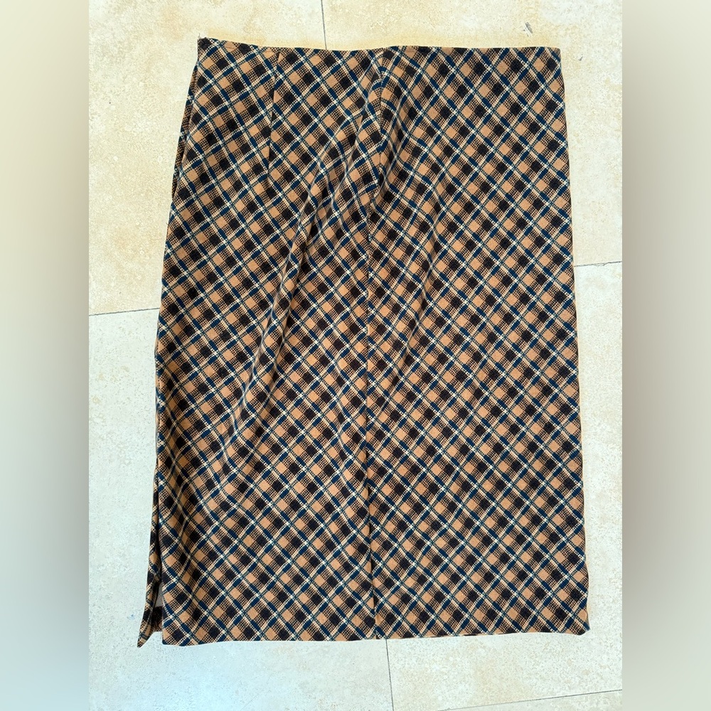 A. Byer Brown and Black Midi Pencil Skirt